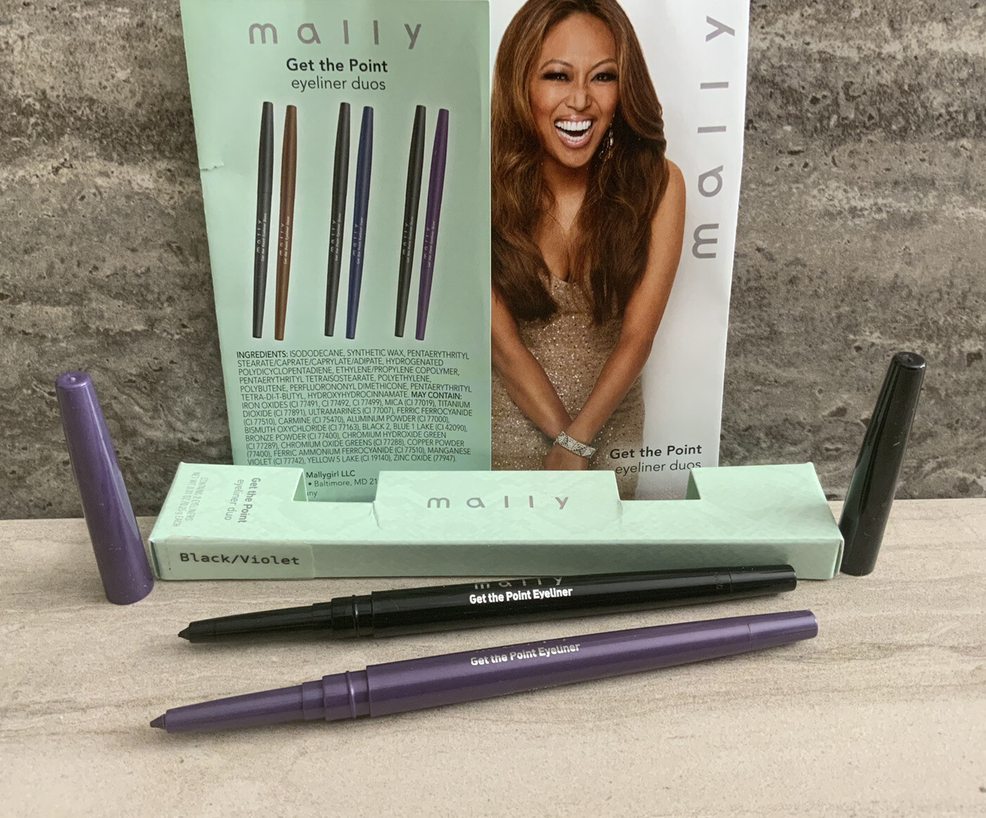 Mally Get The Point  MALLY   EyeLiner Duo (Black & Violet) RARE, NIB