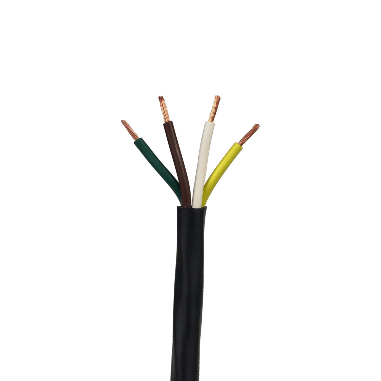 4 Conductor Trailer Cable, 16 AWG GPT, Color Coded PVC with Outer Jacket, 10'