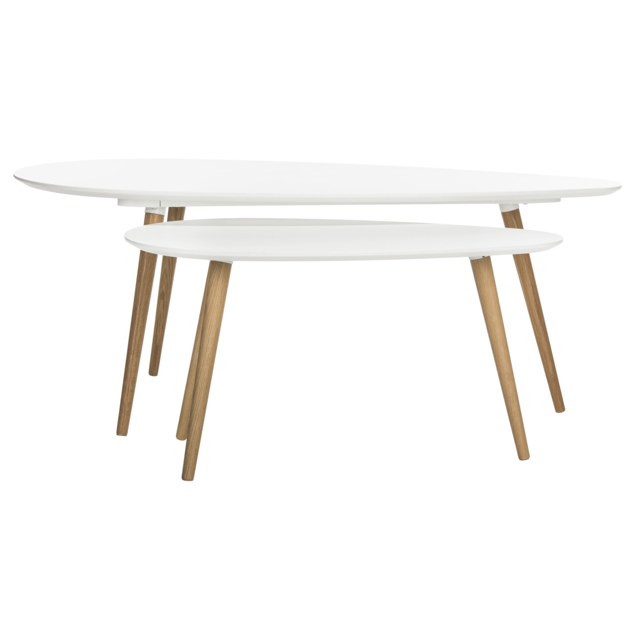 SAFAVIEH Saffron Spilt Coffee Table | White / Oak |
