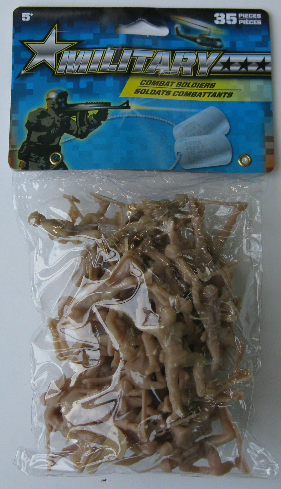 Military Combat Soldiers--35 Piece Set--Tan In Color--2 Inch Tall Plastic