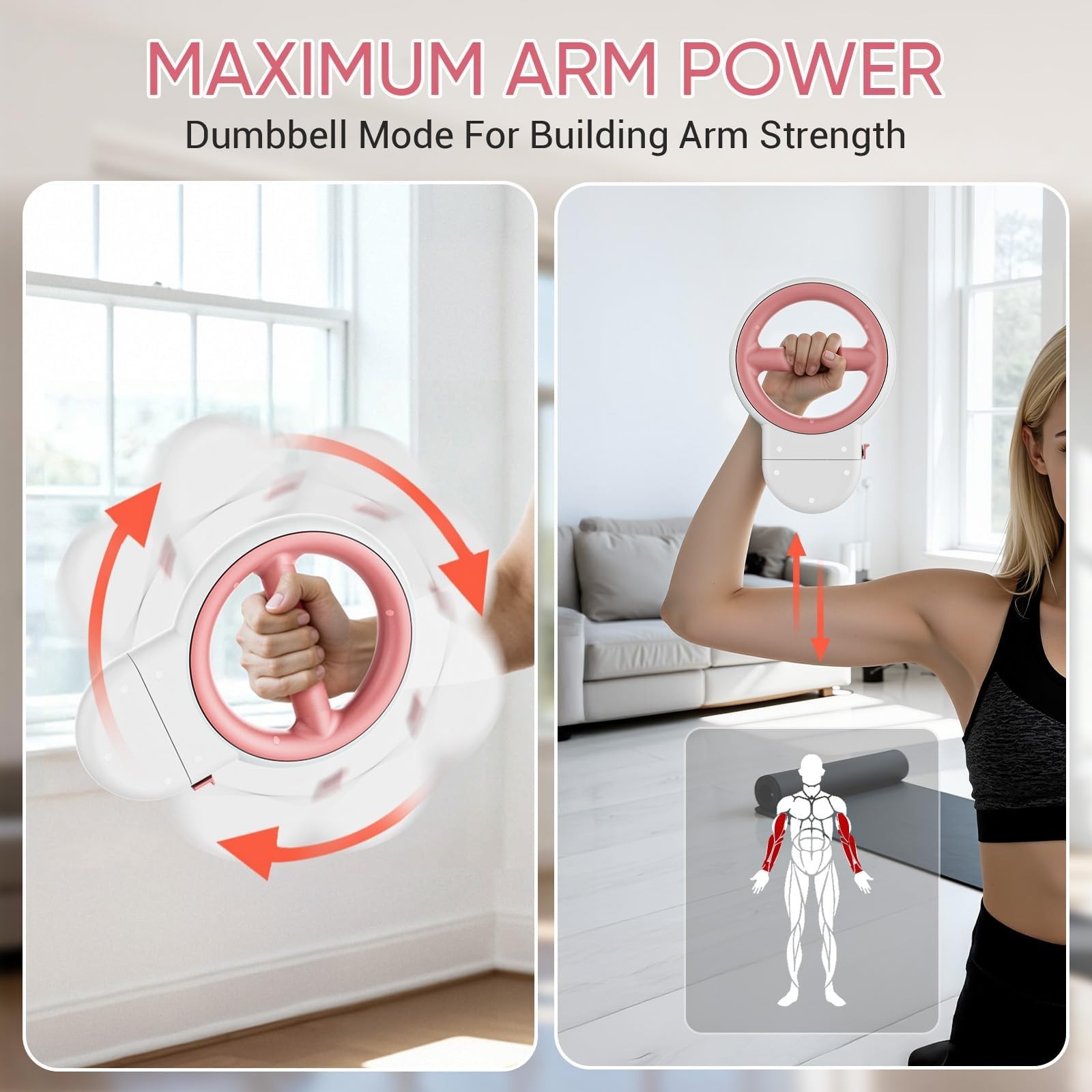 ADISTAR 3-IN-1 Multifunctional Rotator Burn Machine - 360° Spinning Arm Wor