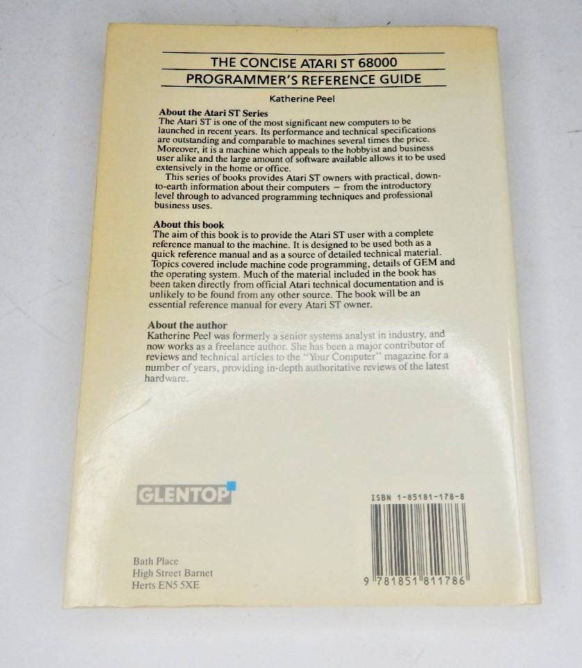 The Concise Ataru ST 6800 Programmer's Reference Guide GLENTOP PEEL