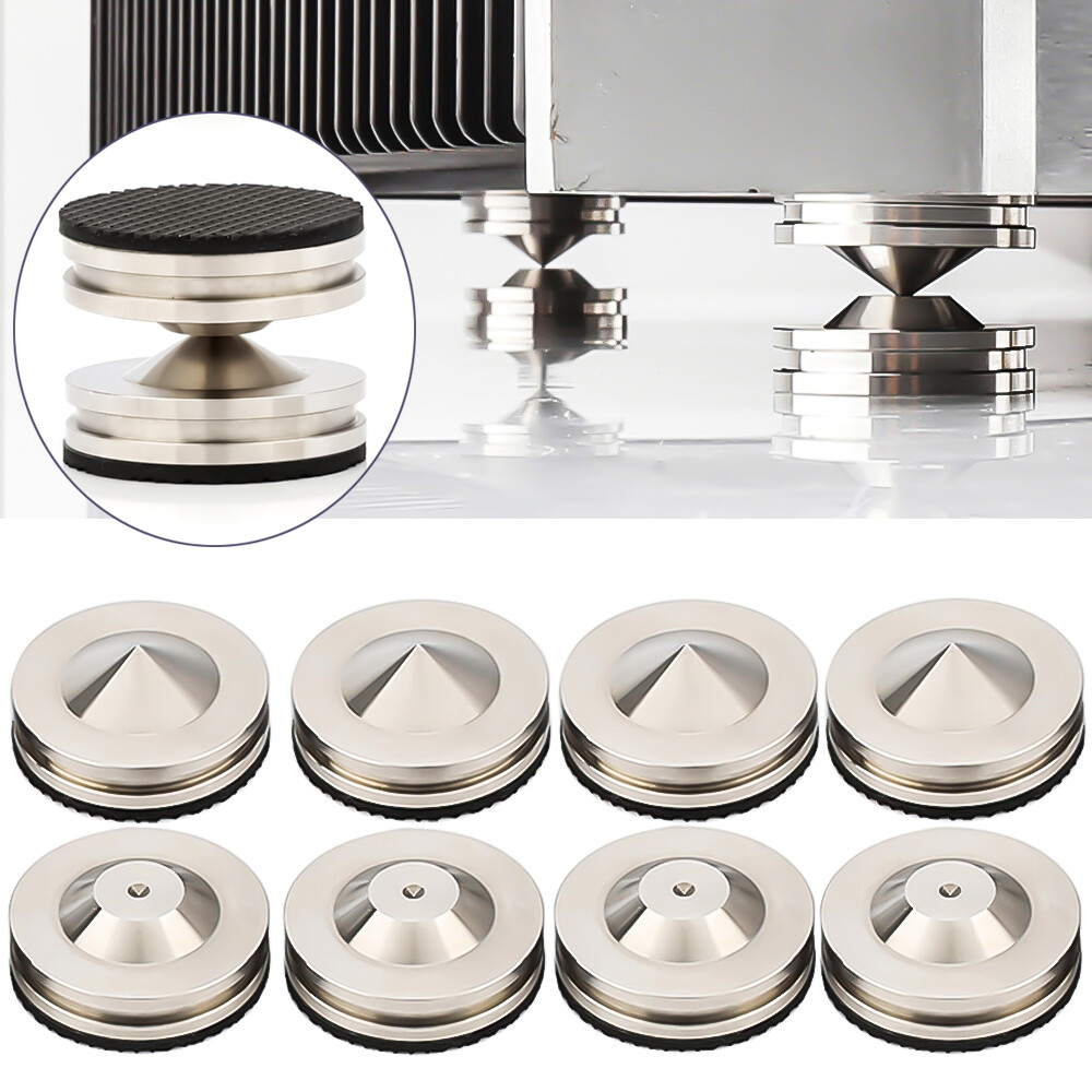 4pcs Audio Speaker Stand Feet Stainless Steel HiFi Isolation Spike Base Pad