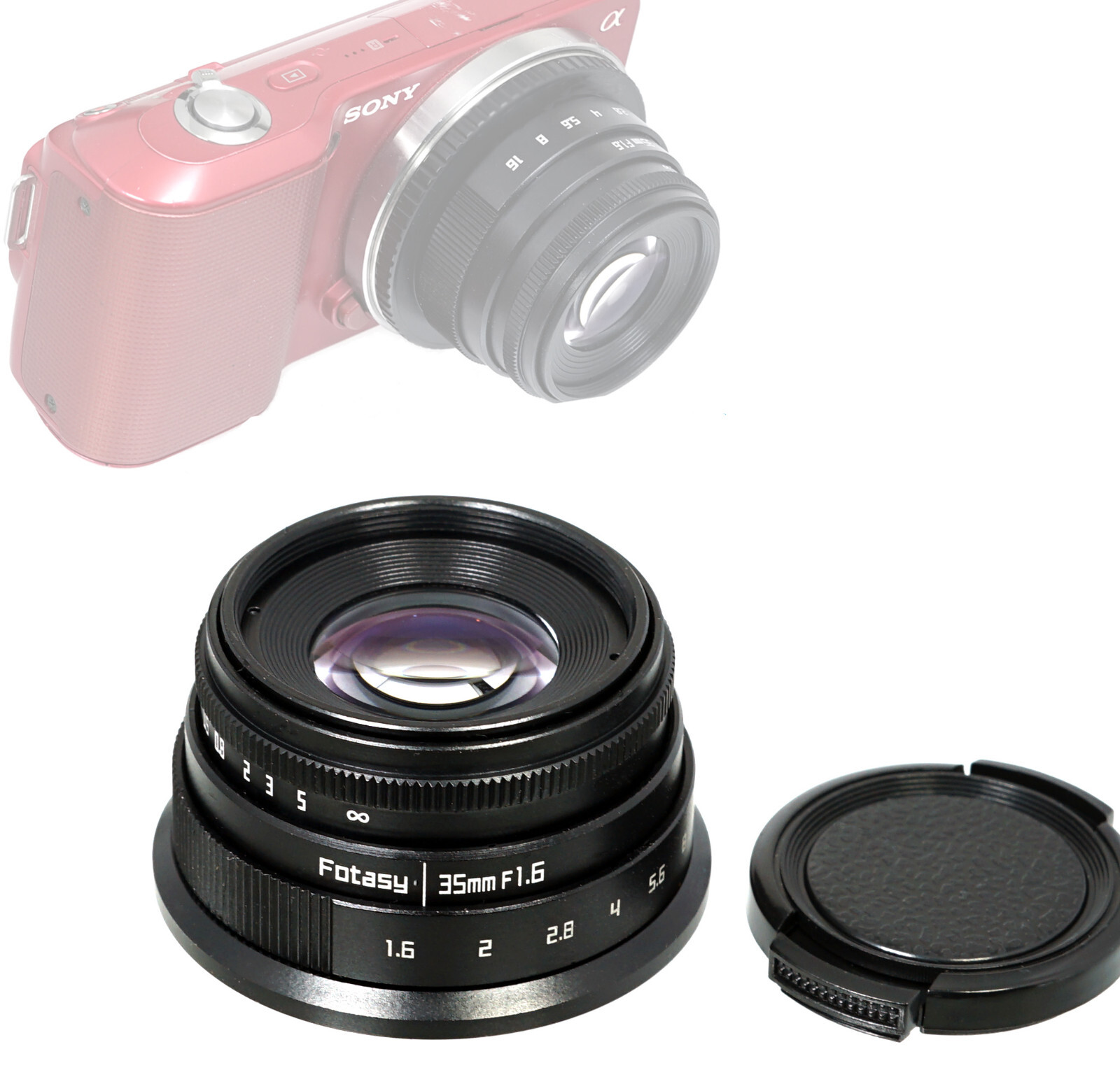 35MM APS-C F1.6 Multi Coated Lens for Sony E-Mount a6000 a5000 a3500 a3000 a6500