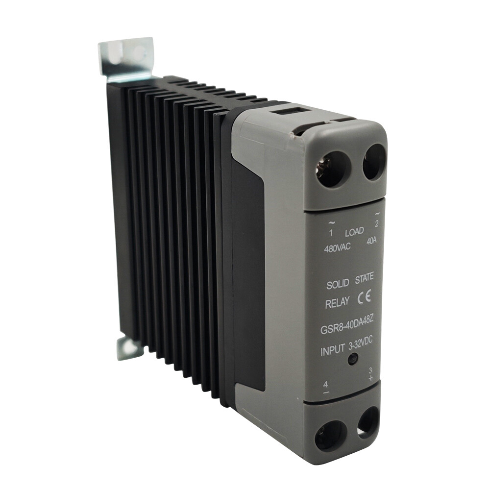 Solid State Relay input 3-32VDC ouput 40A/24-480VAC With Heat Sink GSR8-40DA48Z
