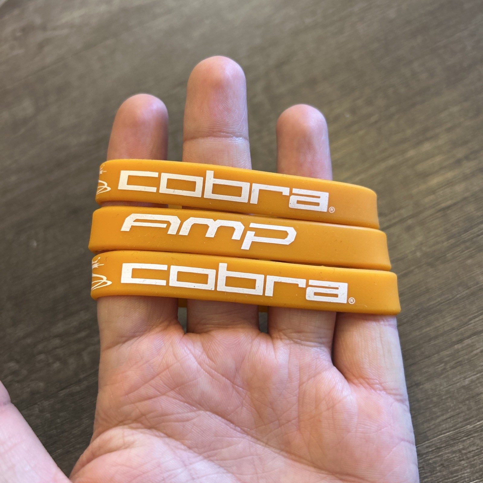 Cobra Amp Golf Rubber Bracelet Lot Of 3 Orange