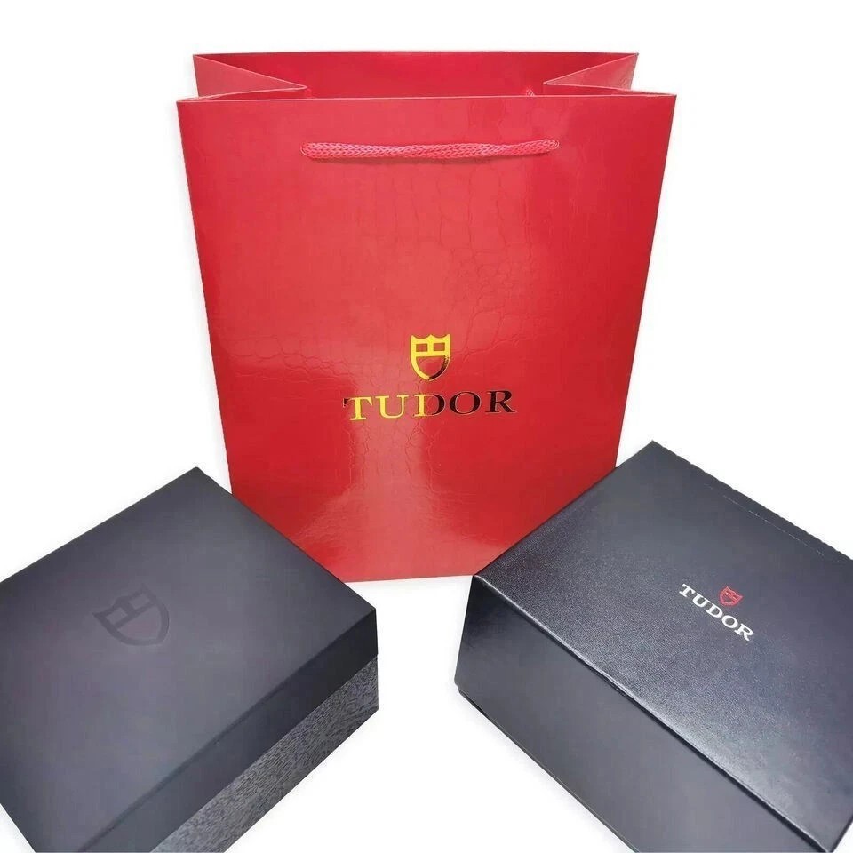 New Tudor Black Watch Box Set: Red Bag, Cards Included for a Complete Experience