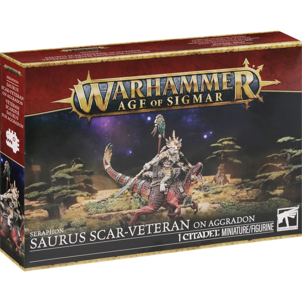 Warhammer Seraphon Saurus Scar-Veteran on Aggradon Hero Kit Age of Sigmar 88-24