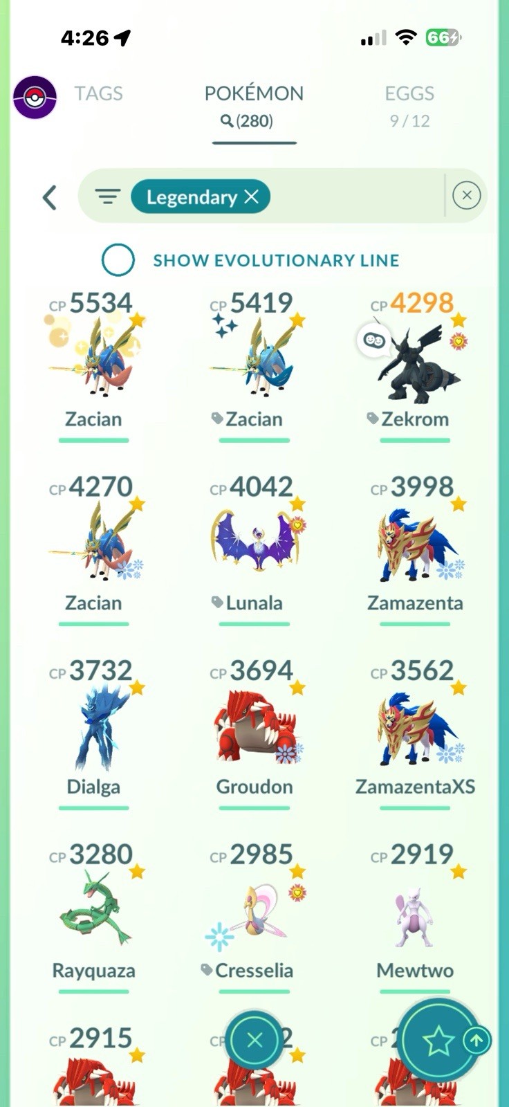 Pokémon GO Level 73 Game Account Legendary Shiny Pokémon Collection