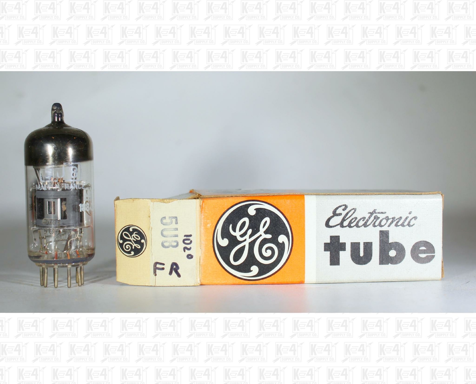General Electric GE 5U8 Vacuum Tube Made In France NOS +Box