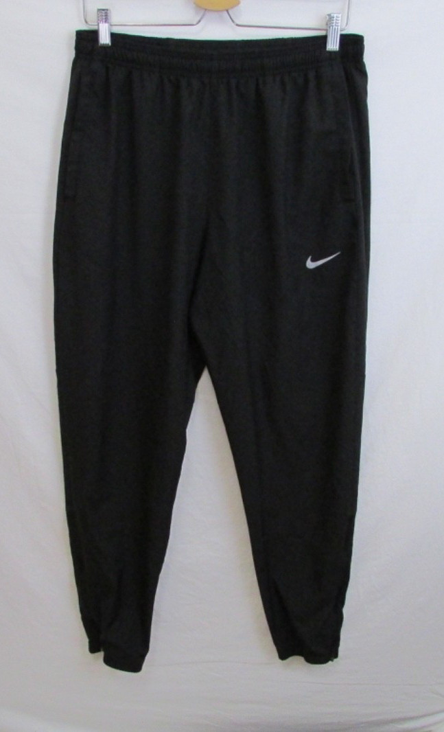 Nike Dri-Fit Challenger Mens Black Woven Running Pants Joggers sz L Tall