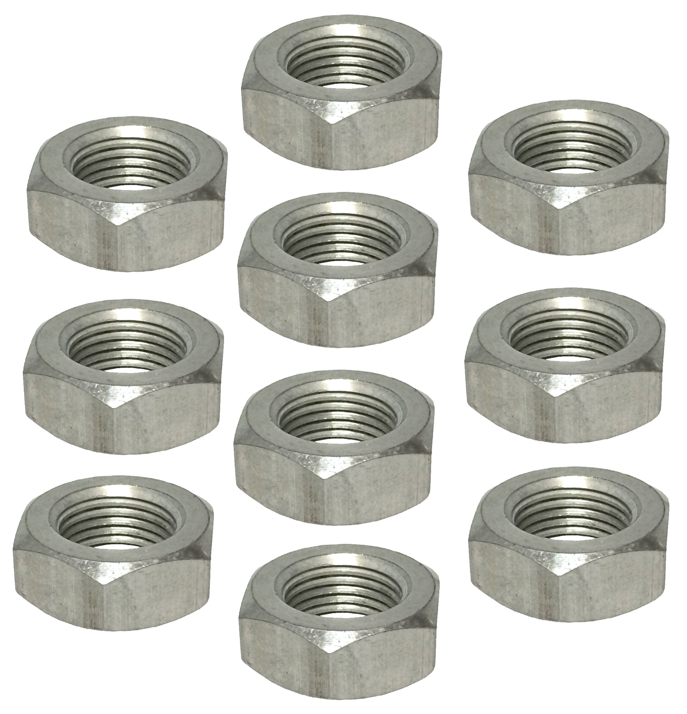 5/8"-18 L/H Aluminum Jam Nuts - 10 Pack #1133