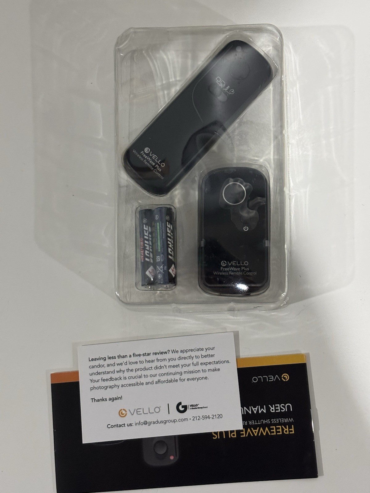 Vello Freewave Plus Wireless Remote Shutter Release New Open Box
