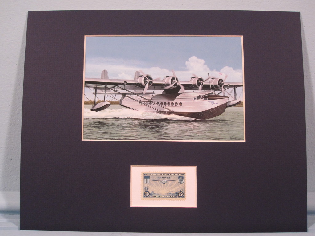 The Pan Am Clipper honored by its own stamp