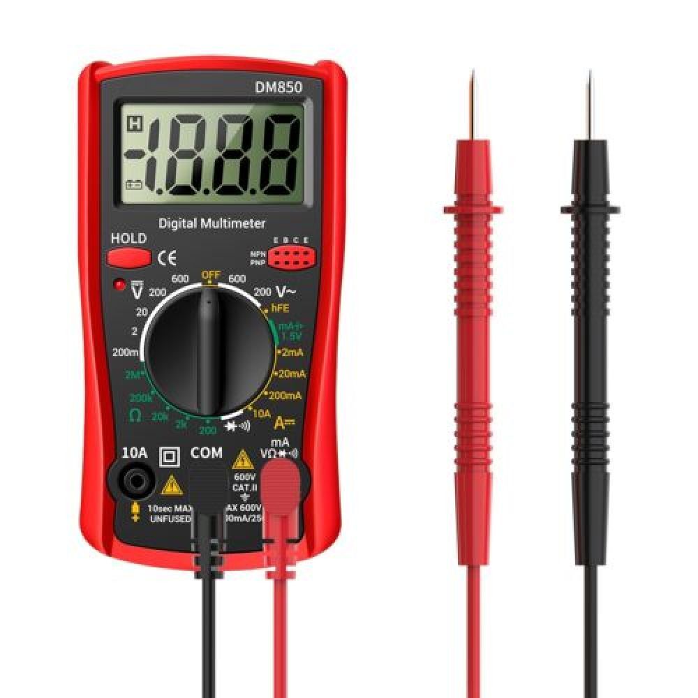 Digital Multimeter Voltmeter Ammeter Ohmmeter Volt AC DC Tester Leads Meter