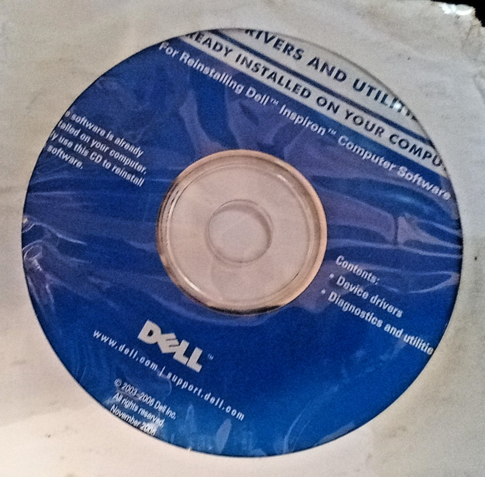 NEW! Dell Drivers & Utilities CD - Inspiron Reinstallation Disk [2003-2006]