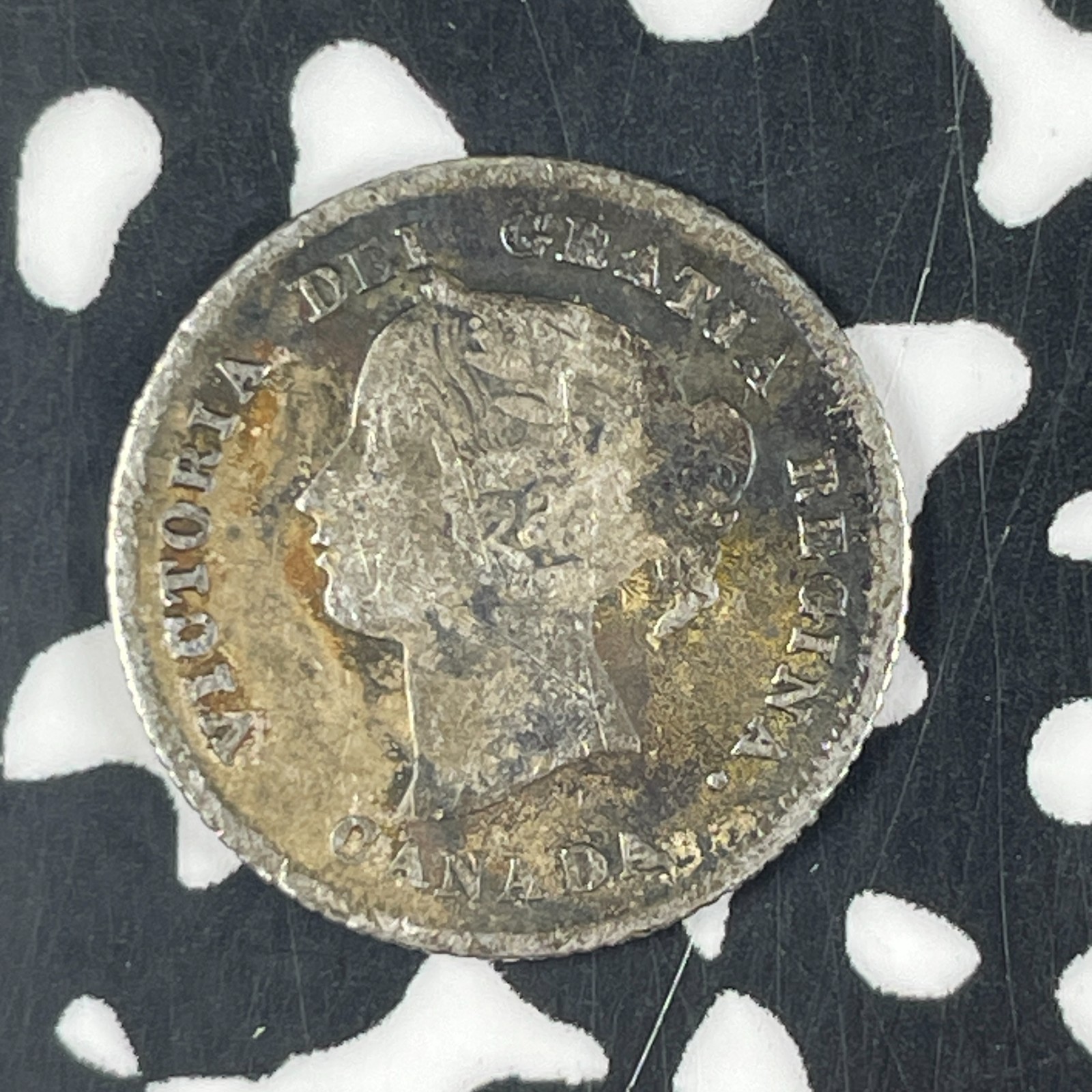 1874-H Canada 5 Cents Lot#F1264 Silver!