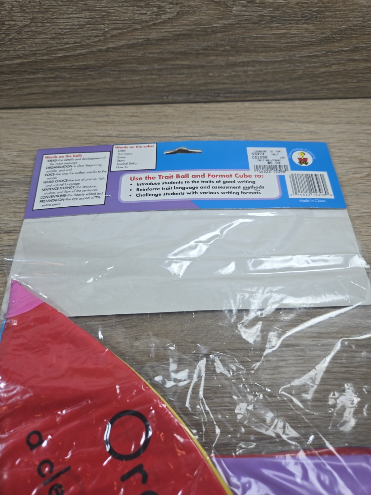 Writing Trait Ball & Format Cube. Cd-1055. Education Teacher Resource
