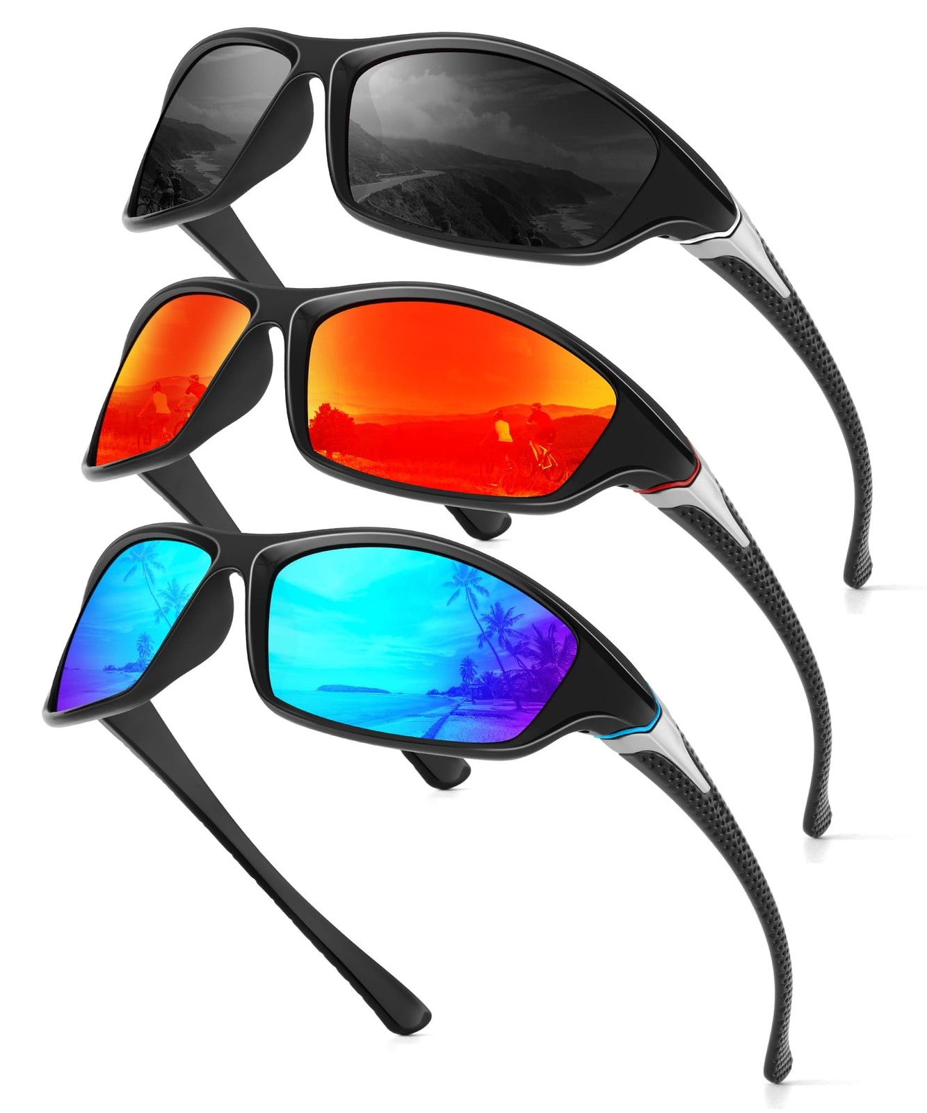 Sports Mens-Sunglasses Polarized Sunglasses-Men: Sunglasses for Men UV Protec...
