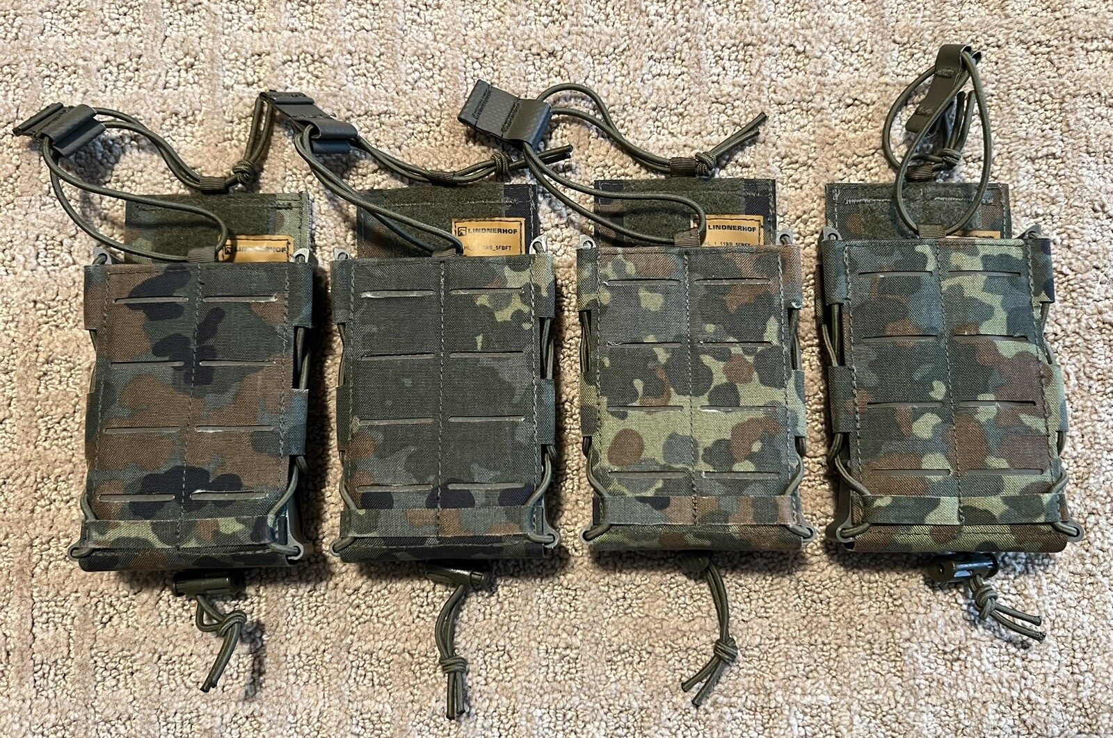 RARE German Lindnerhof Taktik Flecktarn Single Mag Laser Cut MOLLE Pouch KSK