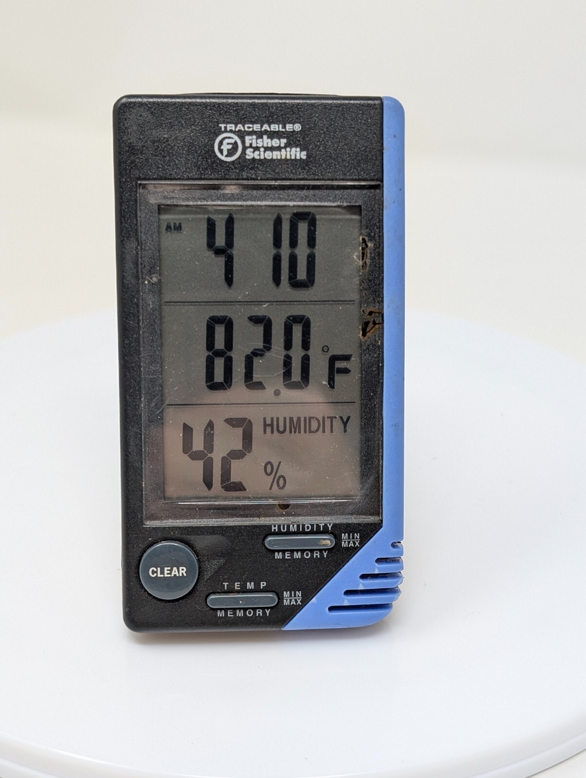 Traceable 4040 Fisher Scientific Thermometer Clock Humidity Monitor 32.0-122.0°F