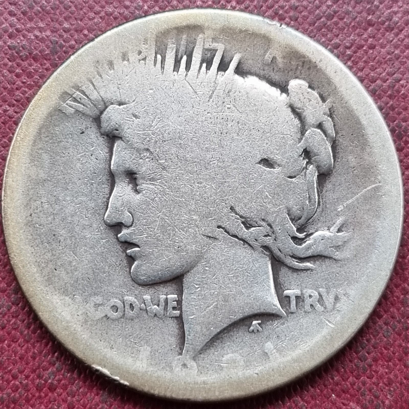 1921 Peace Silver Dollar $1 Circulated Lowball Key Date RARE #103146