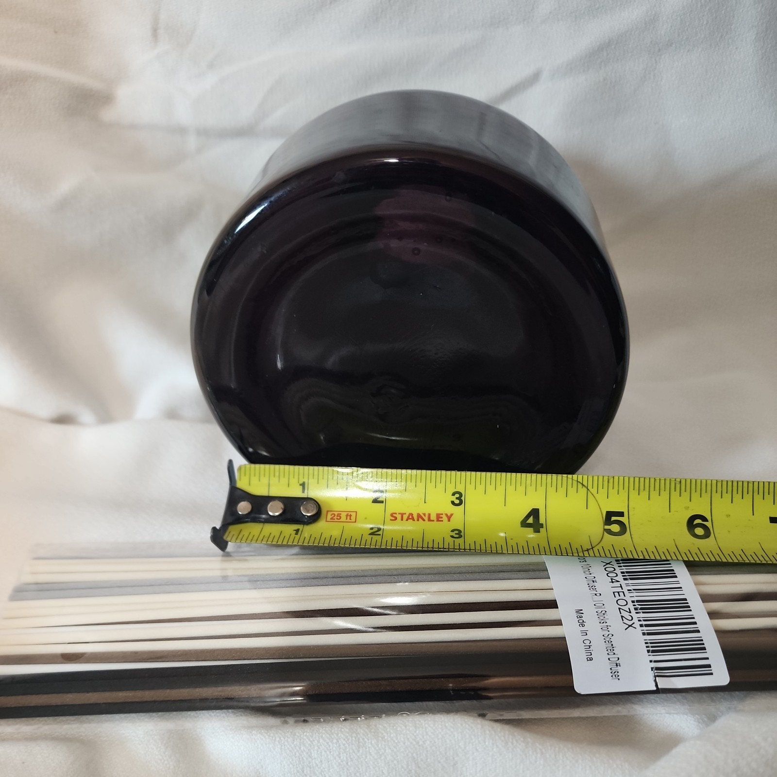 70s Style Purple Glass Reed Diffusers Bottle with 50 Reed Diffuser Sticks