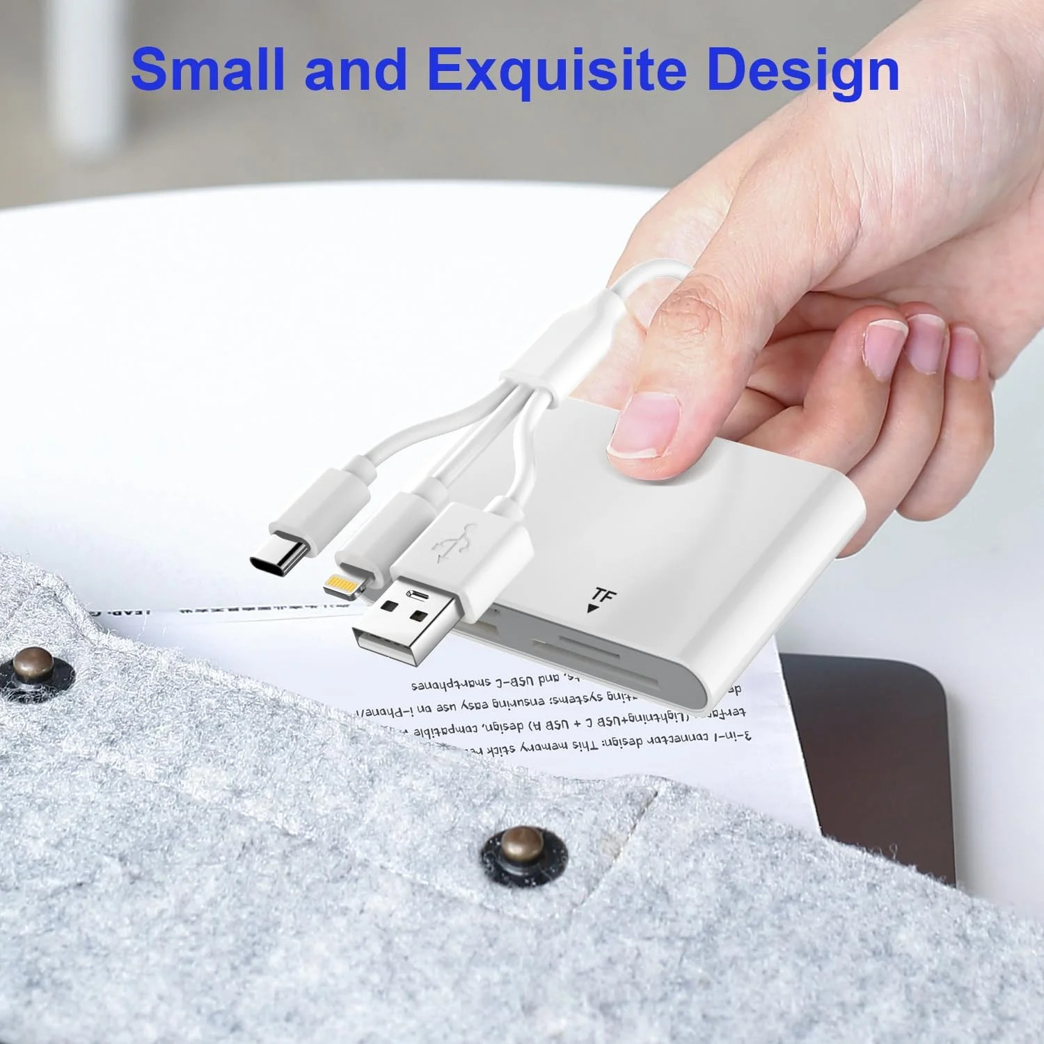 Memory Stick Pro Duo Adapter for Iphone/Android/Pc, 4 in 1 SD/TF/MS/XD Picture