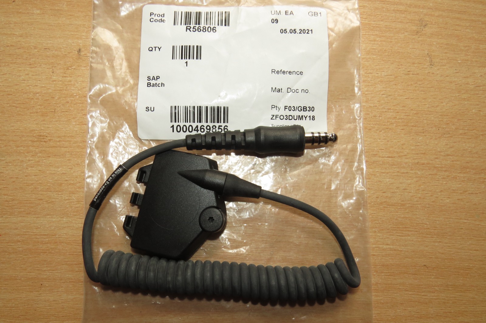 Drager FPS COM  Mask - Universal Nexus Cable for Savor PTT - R56806 NEW