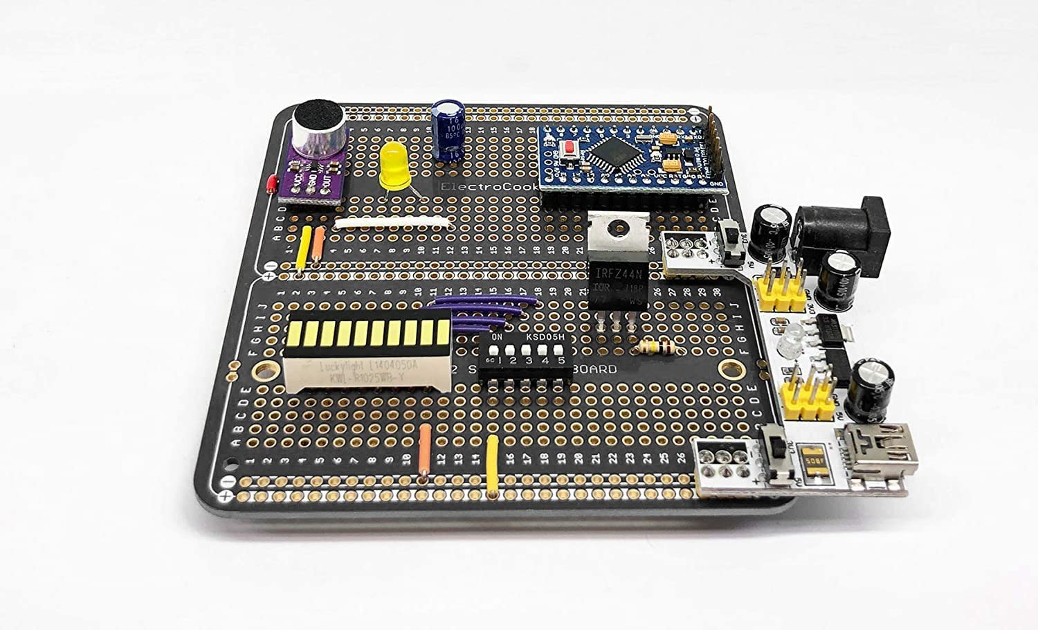 ElectroCookie Large PCB Prototype Board Kit Solderable Breadboards for Electr...