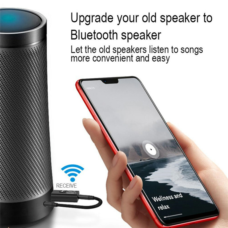 2in1 Bluetooth 5.0 USB Audio Transmitter Receiver Adapter Wireless for Car TV PC