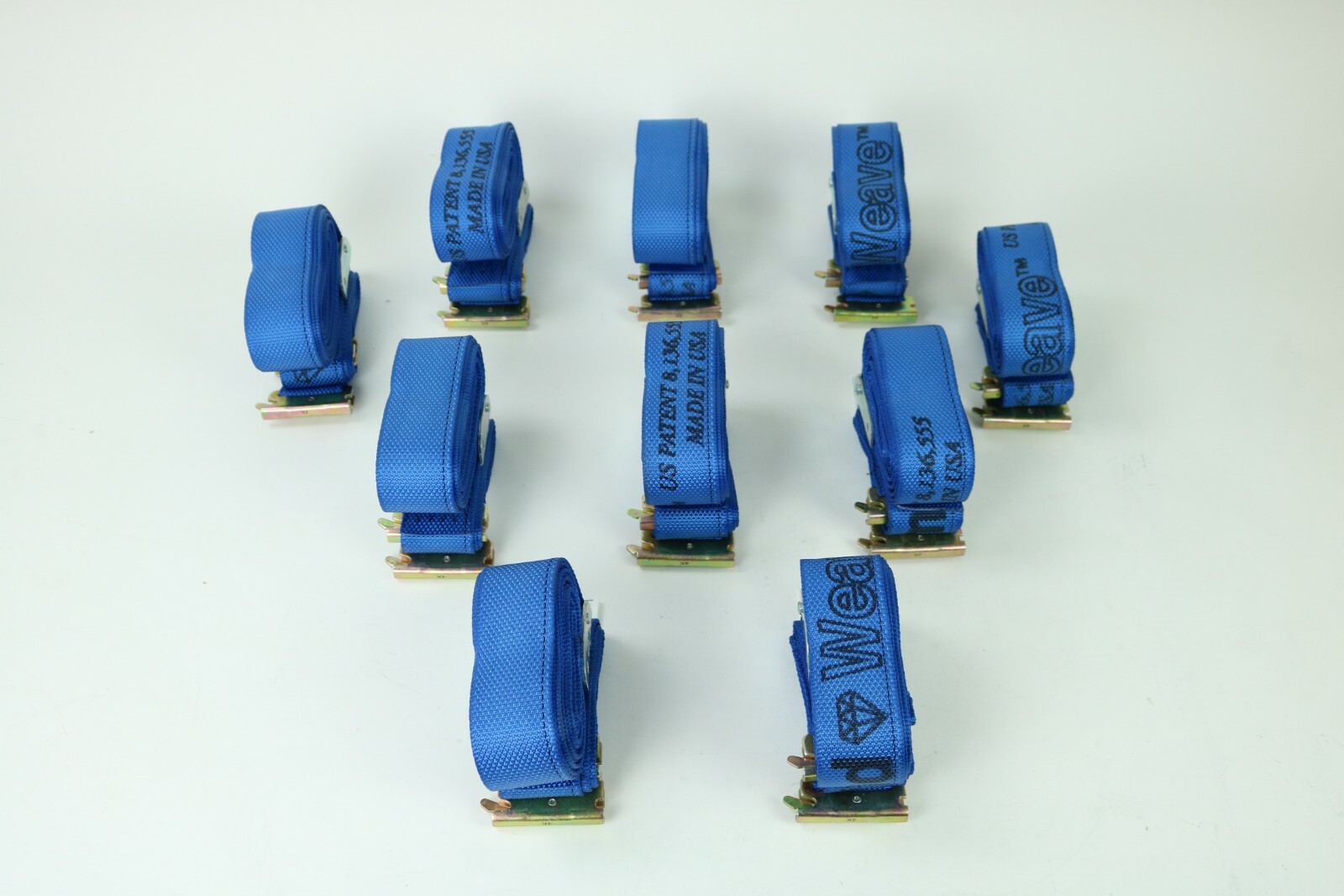 2" x 20' Blue Interior Van Strap Cam Buckle Assembly w/ E-Track Fitting 12 Pack