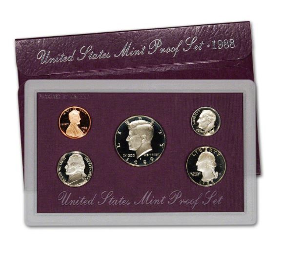 1988-S UNITED STATES PROOF SET SAN FRANCISCO MINT BULLION BIRTH YEAR SET US BOX