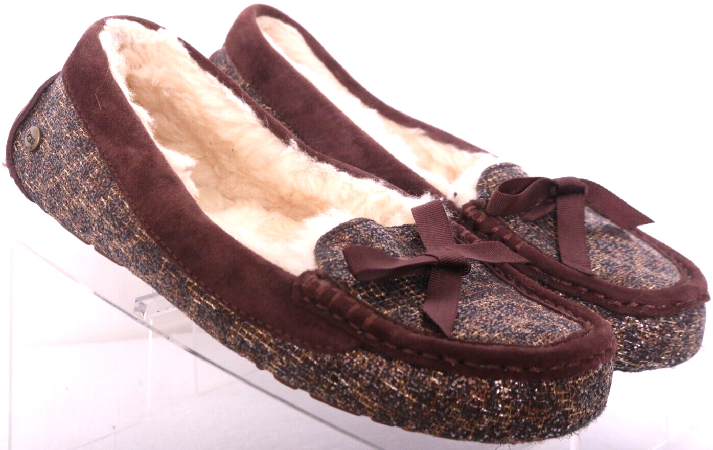 Ugg Australia 100741 Rylee Animal Print Slipper shearling Moccasin Shoe Womens 6