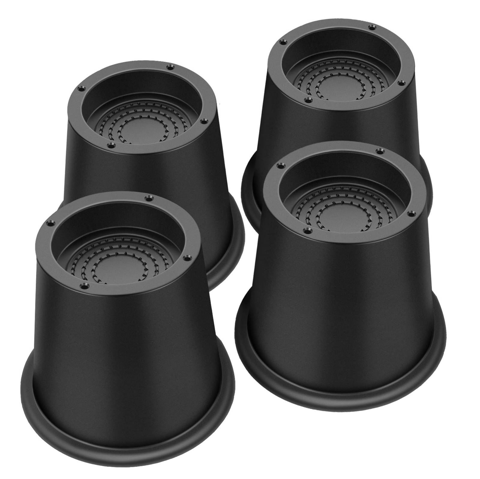Bed Risers 4 Inch Heavy Duty, Round Furniture Risers for Bed Desk Table Sofa ...