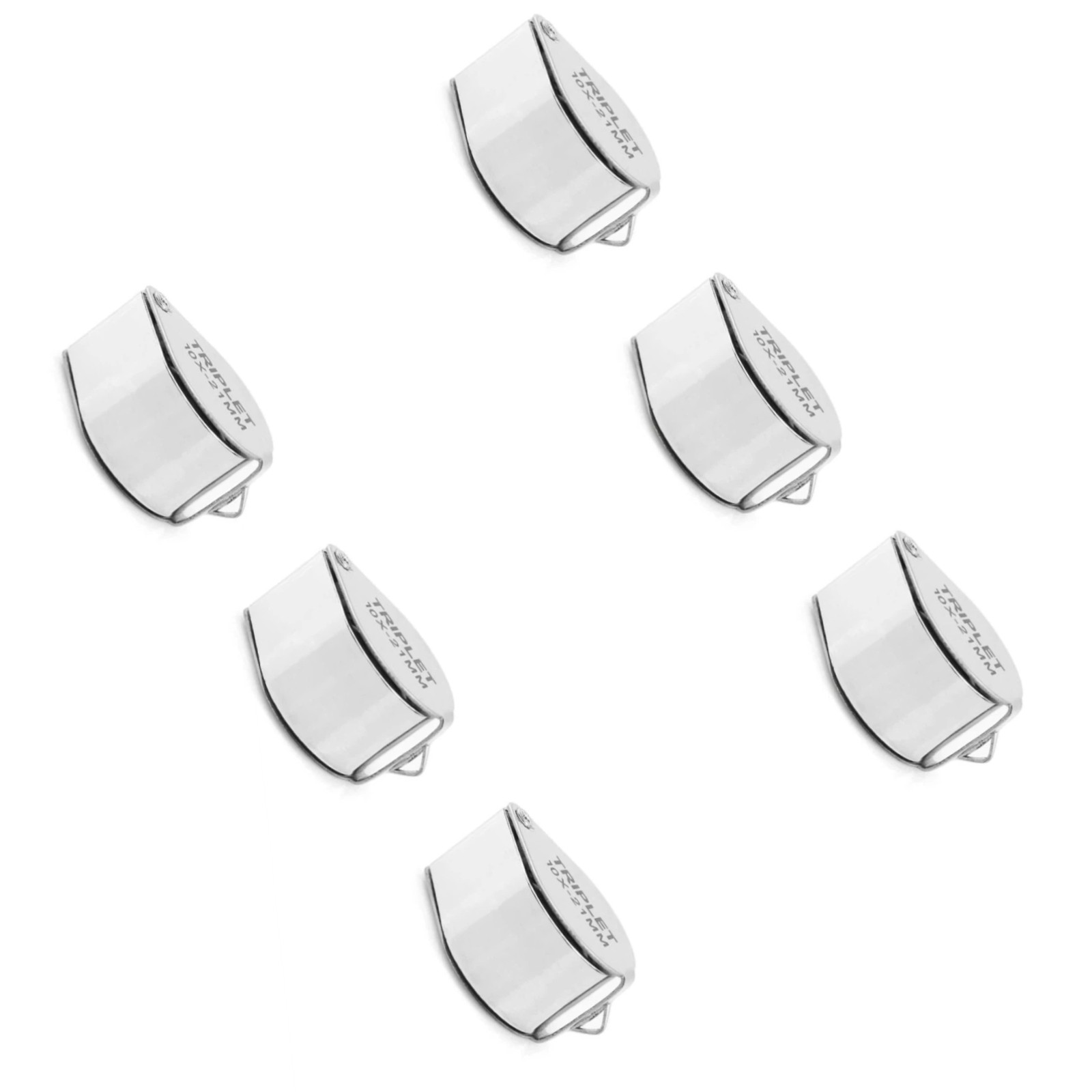6pcs 10x 2207Apr-ali-014 21mm Handheld jewelry appraisal magnifier foldable