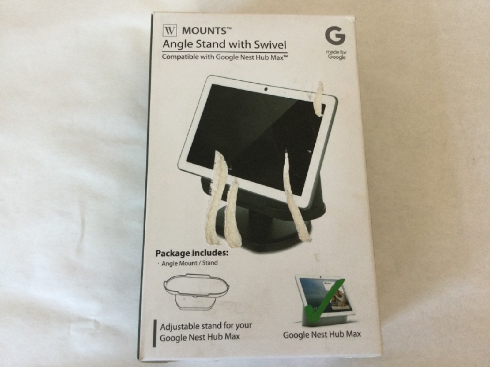 Wasserstein Adjustable Stand for Google Nest Hub Max  ( Black )
