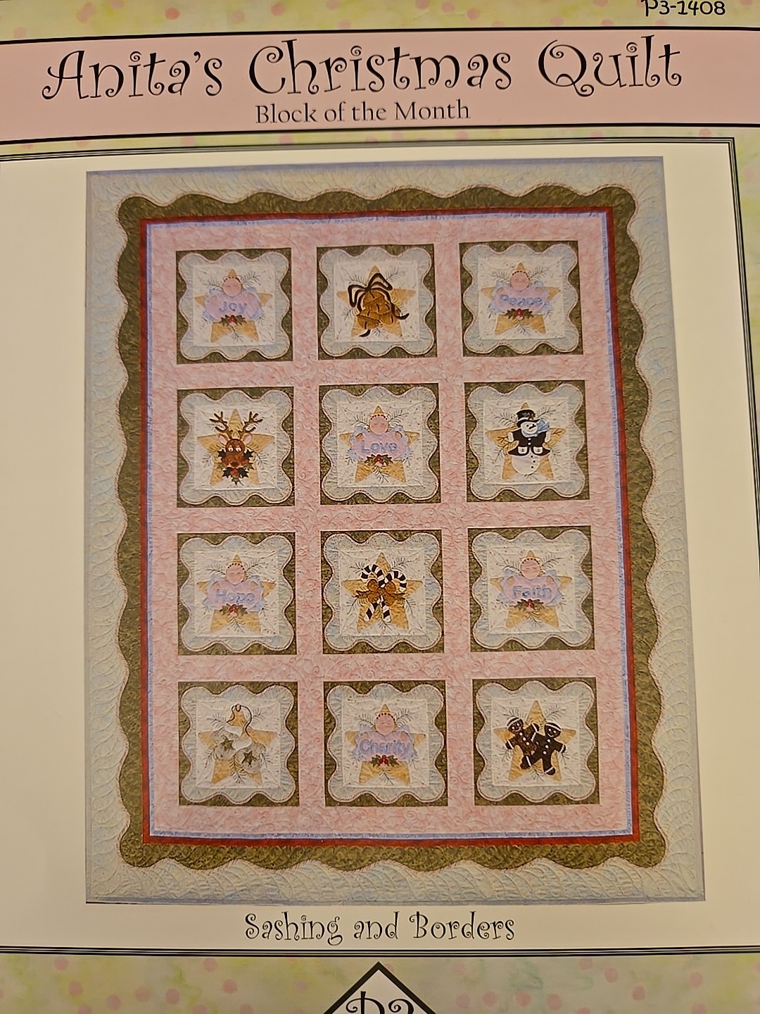 P3 Designs Anita's Christmas Quilt Appliqué Quilt Patterns Complete Set P3-1408