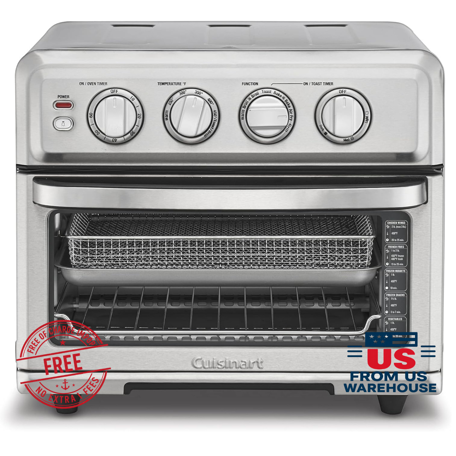 Cuisinart Air Fryer Oven TOA-70NAS 8-in-1 Convection Toaster 1800W