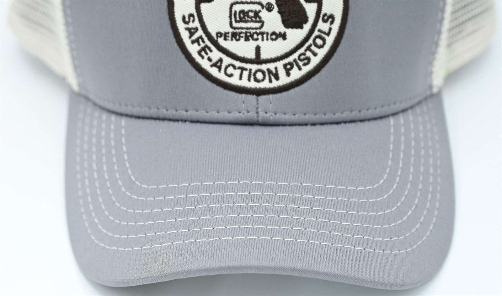 GLOCK PERFECTION GRAY MESH HAT 17 19X 21 22 23 26 27 34 42 43 43X 45 47 48 RARE
