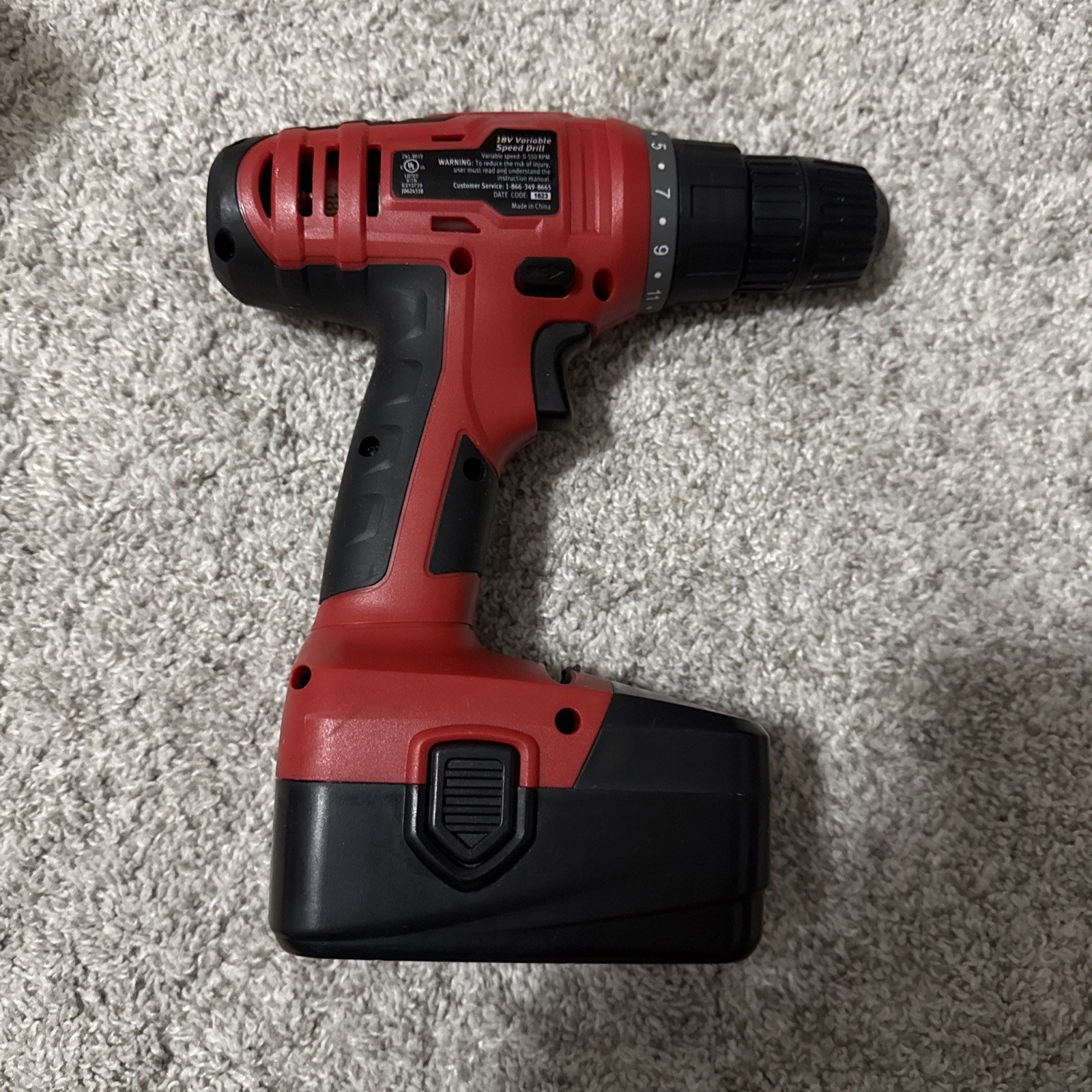 Tool Shop 18V Variable Speed Cordless Drill Driver With battery