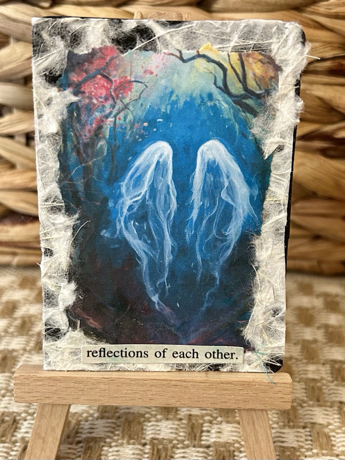 ACEO  Art Card/Abstract Collage/ghosts/reflections Of Each Other