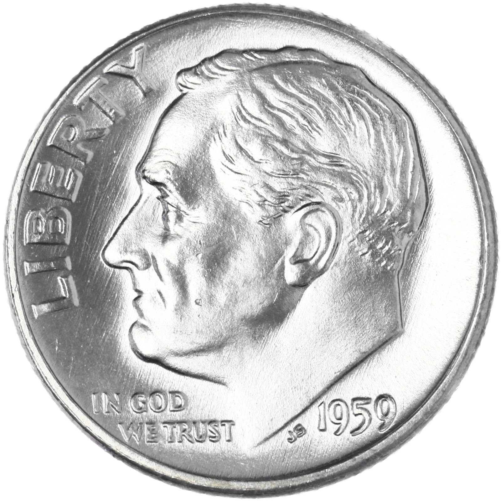1959 D Roosevelt Dime 90% Silver BU US Coin