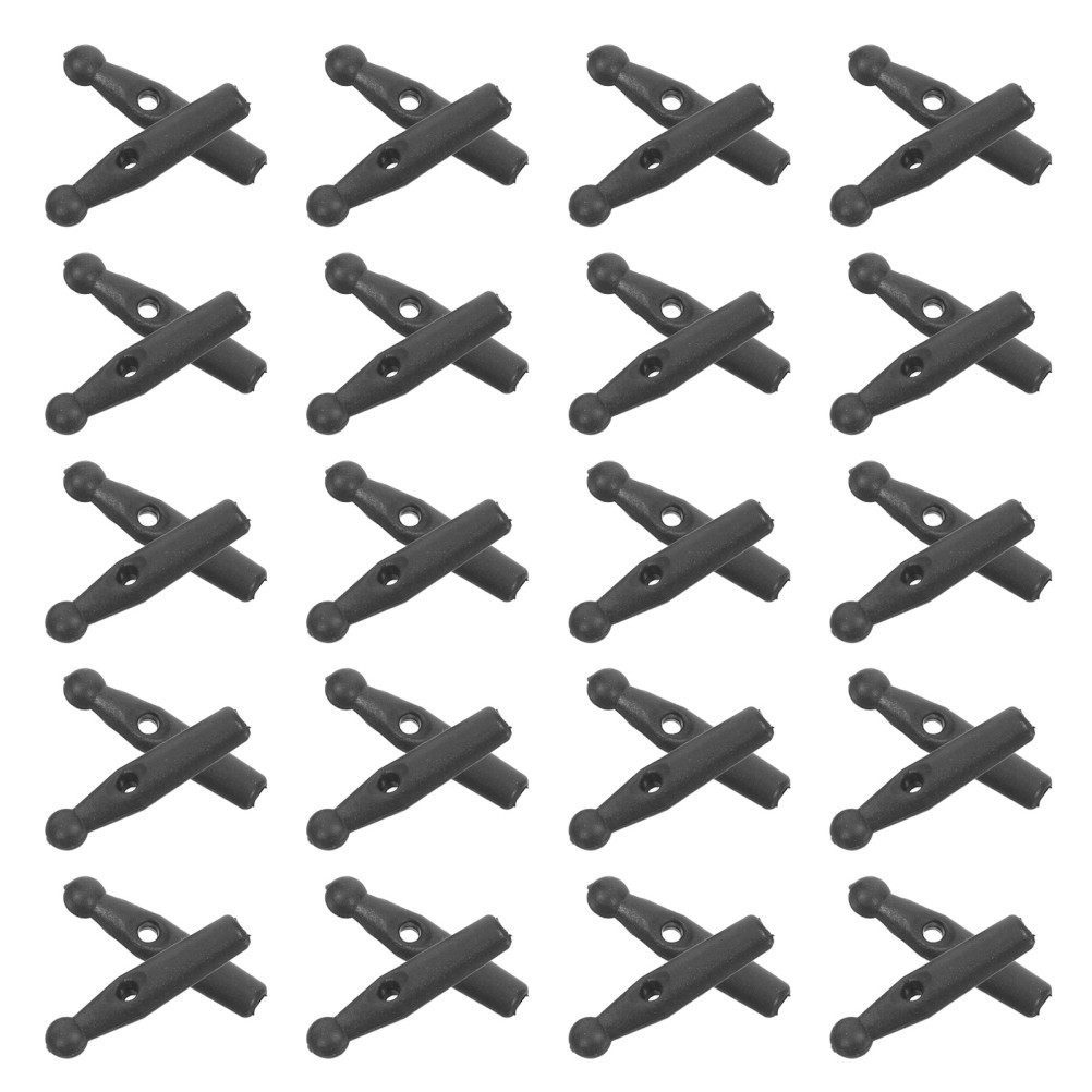 50Pcs Reusable Plastic Umbrella End Beads for Outdoor Umbrella Replacement Black