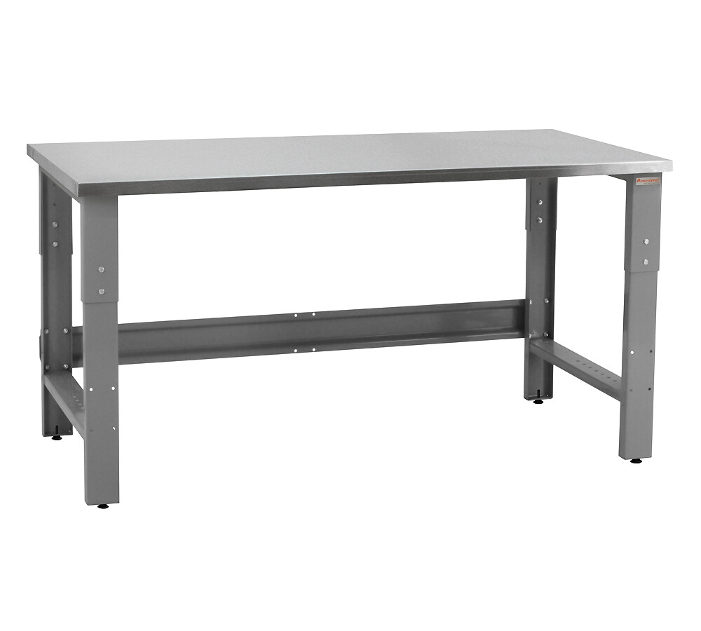 BenchPro R Stainless Steel Top 36"D x 72"W Production Work Table Ind Workbenches