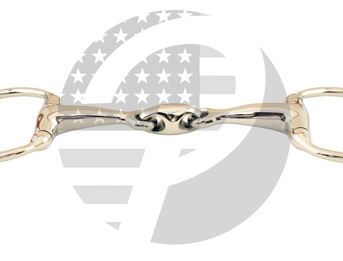 EGGBUTT Snaffle Horse Bit Double Jointed Horse Bit With Oval Link Stainless