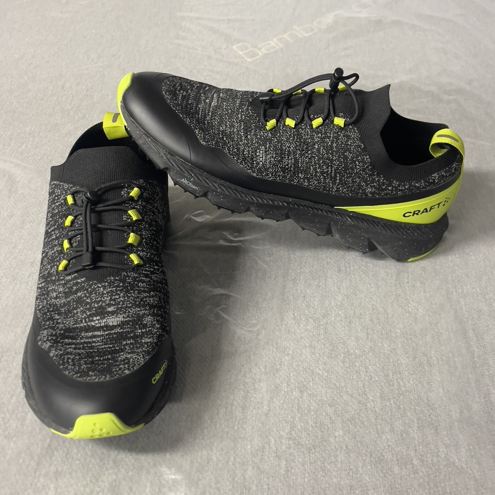 Craft Nordic Fuseknit Running Sneakers Shoes Black Sz 12 Outdoors Trail Arcfoam.