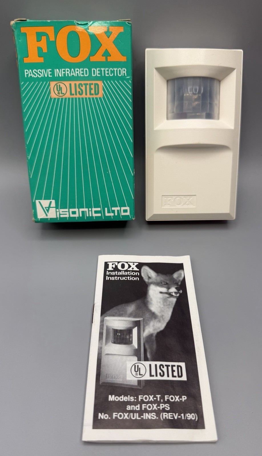 Vintage Visonic Fox Passive Pulse Counter  Passive Infrared Detector White 1P