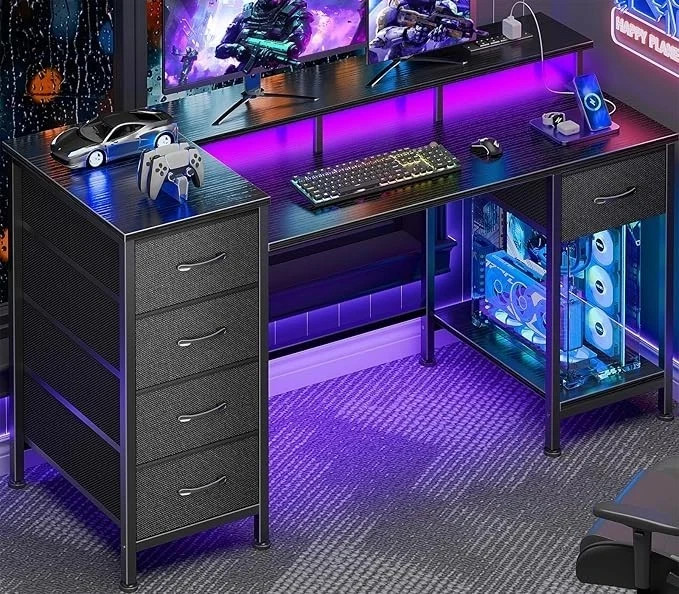 Mesa Escritorio para Computadora con Luces LED Gaming Desk Gamer para PC NUEVO