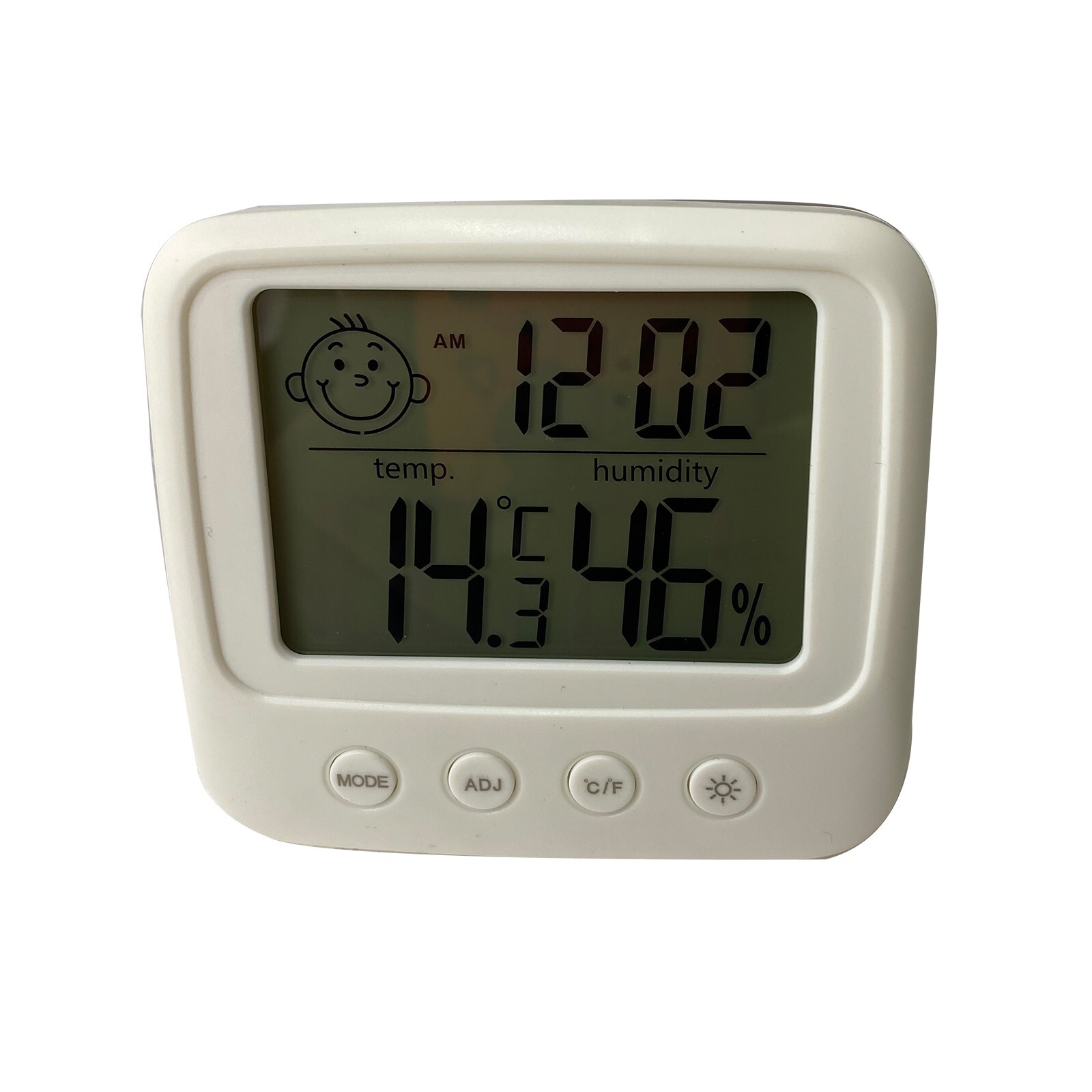 Electronic LCD Display Thermometer Hygrometer with Time Clock -50~70°C